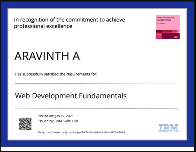 Web Development Fundamentals Credential